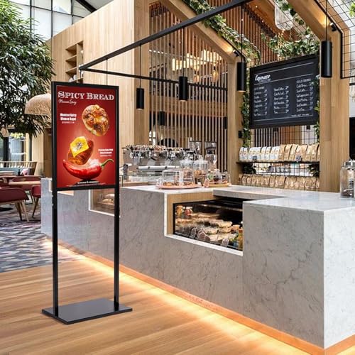Sign Holder Stand, heavy Duty Pedestal poster stand for display,22×28 inch slide-in double sided banner poster sign holder floor stand for indoor Display (22×28) - size: 22×28