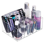 iDesign 5-Section Divided Vanity Organizer for Cosmetic Storage - Clear (Pack of 4) - size: (Pack of 4)