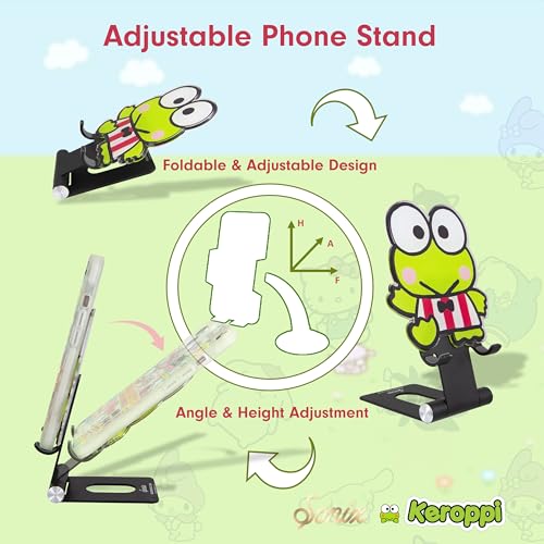 Sonix x Sanrio Character Phone Stand | Adjustable Cell Phone Holder, Desk Stand, Dock | Keroppi - color: Keroppi