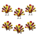 6 Pack Metal Turkey Tealight Candle Holders Thanksgiving Tea Lights Candle Holders Turkey Tea Lights Thanksgiving Decorations Home Table Decoration