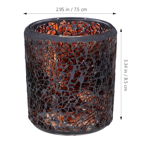 OSALADI Mosaic Candle Holder Votive Candle Holder Mosaic Cracked Tea Lights Candlestick for Thanksgiving Christmas Wedding Decor