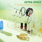 Clear Acrylic Bracelet Holder with 3 Tier Racks, Jewelry Organizer Stand and Display Jewelry Organizer for Wrist Watch