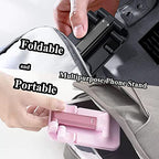 Meetuo 2 Pcs Cell Phone Stand, Adjustable Angle Height Phone Stand for Desk, Foldable Portable Phone Holder for iPhone 14/13/12/Smartphones - color: Pink+Black