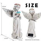 Angel Garden Statue Outdoor Decor, Angel Garden Figurine Hold Dove with Solar Lights Waterproof Resin Yard Art Decoration Lawn Ornament Sculpture for Outside Patio Yard Gift - style: Dove