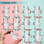 LAGOM HOUSE Greek Bust Statue and Sculptures Set of 10 PCS Greek Bust Statue Decor Roman Resin Mini Greek Mythology Figurine Greek God Bust Small for Decor/Gifts/Drawing