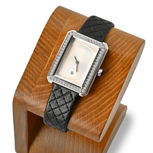 Solid Wood Watch Display Stand T-bar Watch Stand Jewelry Holder Stand Watch Holder Organizer For Men And Women Watch Holder (Dark Color) - color: Dark Color
