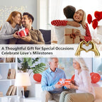 Large Gold Heart Hands Sculpture, Fan Gift Merch for Music Lovers, Home Decor Accents for Birthday Living Room Bedroom Shelf Desk, Cute Statue for Women Girls - size: Large:9.84x3.15x5.51 inch