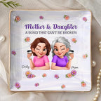 Personalized Jewelry Dish for Mothers Day, Mother and Daughter a Bond That Can't Be Broken, Mothers Day Ring Dish Gifts for Mom, Daughter Birthday Gifts, Mom Jewelry Dish - color: Style 4