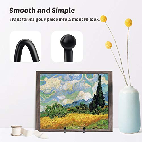Mocoosy 2 Pack 4 Inch Plate Stands for Display - Black Iron Easel Plate Holder Display Stands Metal Frame Holder Stands for Pictures, Photo, Decorative Plate Dish and Tabletop Art - color: Black, size: 4 Inch