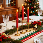 Homemory 6 Pcs Real Wax LED Red Flameless Taper Candles with Remote Timer, 9.6 Inches Fake Candlesticks, Dripless Battery Operated Window Candle with 3D Flickering Flame for Fireplace Xmas Decor - style: Christmas - Red 9.6"