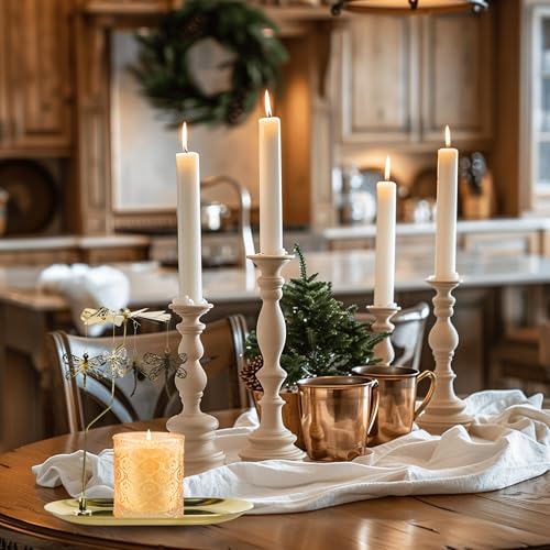 Rotary Candle Holder Dragonfly Gold Metal Spinning Tea Lights Candle Holder, Romantic Scandinavian Designed Candlestick Ornament for Wedding Party Christmas Festival Home Decor,Dragonfly - color: Gold Dragonfly