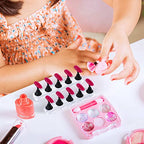 Nail Stand Acrylic Nail Art Display Stand Magnetic Nail Tips Practice Holder 54 Pcs Reusable Adhesive Putty for DIY Painting Nails Stand kit (Black) - color: Black
