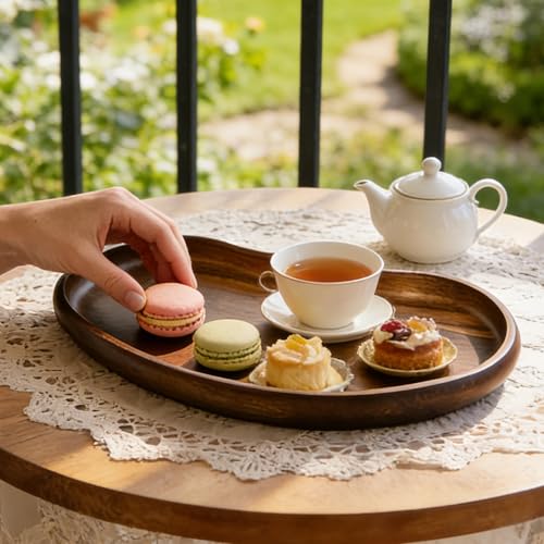 Acacia Wood Serving Tray – Premium Craftsmanship Decorative Tray Irregular Handmade Catchall Plate for Keys, Snacks, Coffee Table Décor & Entryway Organization-10.9 * 5.7 * 1.18 inches - style: Style 2