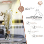 Homey Breeze Natural Dried Pampas Grass Decor with Vase - 15 Inches 23 Pcs 10 Styles, Pampas Grass with Vase Included - Small Pampas Grass for Home Decor, Wedding, Party, Birthday