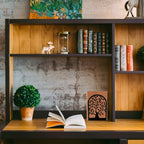 Book Ends Tree Design Modern Bookends for Shelves, Modern Metal Tree Book Ends for Shelves Decorative, Home Decorative Bookends for Home Office, 7 X 4.7 X 3.5 ”, Black, 3 Pairs/6 Pieces