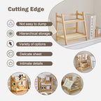 Risers Display Stands ,Tiered Tray Stand Wooden Perfume Organizer Cologne Display Shelf 2 Tier Small Fragrance Stand Skincare, Spice Shelf Matcha Station