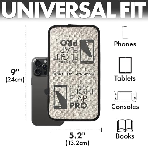 Flight Flap Airplane Phone Holder, Flexible Cell Phone Holder, Folding Cellphone Stand for Desk, Bed, Office, Treadmill - Airplane Gadgets for Long Travel Accessories - Plane Essentials (Pro) - color: PRO, size: Large