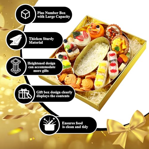 SiliFine 12" Charcuterie Number Shaped Mache with Clear Lid Fillable Sweets Serving Trays Paper Mache Cupcake Candy Box for 2025 Graduation Party Graduation Celebration(Gold,Number 0) - color: Gold, style: Number 0