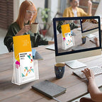 NIUBEE Acrylic Brochure Holder for 4’’ Trifold Pages, 50% Thicker Countertop Acrylic Literature Holder Plastic Flyer Display Stand for Magazine, Pamphlet, Booklets, Menu, Journals, 6 Pack - size: 4" x 6", style: 6 Pack