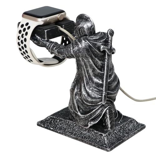 for Apple Watch Charger Stand Holder Compatible with Apple Watch Series Ultra3/Ultra2/11/10/9/8/7/6/5/SE3/SE2(49/46/45/44/42/41/40/38mm) Loyal Knight iWatch Charging Dock, Used as a Tabletop Ornament