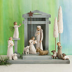 Willow Tree Angel Stand, Build on Your Holiday Tradition, Elevate Angels and Figures ATOP Pedestal Stand in Your Nativity Display, Hand-Painted Accessory