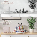 3 Tier Risers Display Stand,Wooden Cupcake Holder Stand,Rustic Cologne and Perfume Organizer for Women,Dessert Table Display Set for Party (White) - color: White