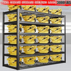 50" W Garage Shelving Heavy Duty, 6 Tier Garage Shelves, 84" H Adjustable Storage Shelving Unit, Commercial Metal Shelves for Warehouse, Basement - size: 50"Wx24Dx84"H | 6 Tier