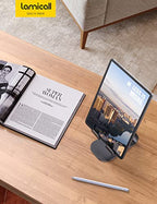 Lamicall Tablet Stand Adjustable, Tablet Stand : Desktop Stands Holder Gifts Compatible with Tablets Such as iPad 2018 Pro 9.7, 10.5, Air Mini 4 3 2, Kindle, iPhone 17 Max, E-Reader (4-13'')- Black - color: Black