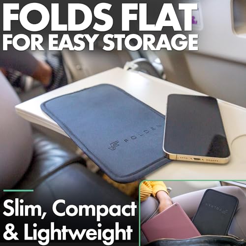 Flight Flap Airplane Phone Holder, Flexible Cell Phone Holder, Folding Cellphone Stand for Desk, Bed, Office, Treadmill - Airplane Gadgets for Long Travel Accessories - Plane Essentials (Cordura) - color: Cordura, size: Large