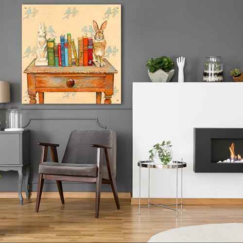 Epic Art 'Bookends' by Marvindale Acrylic Glass Wall Art, 36" x 36" - size: 36L" x 36W"