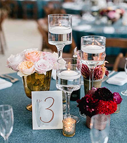 Nuptio 1 Set Tealight Candle Holder Tall Glass Candle Holder for Floating Candles, Glass Candle Holders for Pillar Candles, Tall Candle Holders for Table Centerpiece Home Party Wedding Table Decor - size: 7.87" & 9" & 10.2" H - 1 set