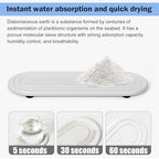 2PCS Water Absorbing Stone Tray, Fast Drying Diatomite Stone Sink Tray, Water Absorbent Diatomite Coasters, Stones Soap Trays for Kitchen Sink, Bathroom Counter Hand Soap Dish & Holders - color: 2pcs 21×10cm White Oval