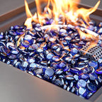 Mr. Fireglass 10 Pound Fire Glass Beads, 1/2" Reflective Round Fire Glass Drops for Fireplace Fire Pit & Lanscaping, High Luster Royal Cobalt Blue (Pack of 2) - color: Cobalt Blue, size: 1/2 inch, 10 Pounds (Pack of 2)