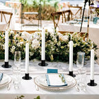 12Pack Black Taper Candle Holder Retro Mini Candle Stick Holders for Table Centerpiece Home Decor Party Wedding Anniversary