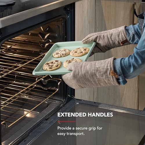 KitchenAid 9x13in Nonstick Aluminized Steel Baking Sheet, Pistachio - color: Pistachio, size: 9 x 13 Inch