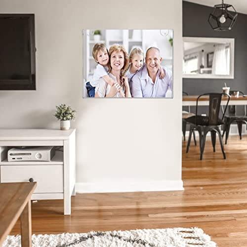 PecMuikee Acrylic Sign Holder 8.5x11 Horizontal, Wall Mount Acrylic Sign Holder and Plastic Paper Display Ad Frame bonus with 3M Tape and Mounting Screws for Restaurants, Office, Market, Store, 6 Pcs