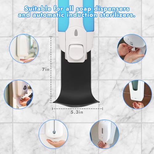 2PCS Dispenser Drip Tray Wall Mount Soap Dispenser Bracket,Laundry Detergent Drip Catcher Prevent Dripping and Spraying, Easy to Clean(Black - color: Black