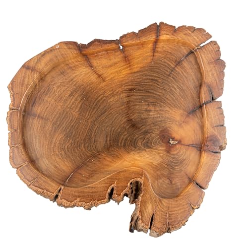 Irregular Shape Wood Trays, Natural Wooden Tray for Décor, Rustic Wooden Tray, Candle Holder Trays, Wood Tray for Home Décor, Size D(10.5") xH(1.2")