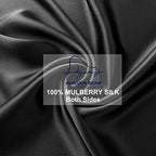 ALASKA BEAR Silk Pillowcase for Hair and Skin Beauty Sleep 100 Real Mulberry Silk Anti-Aging Pillow Slip Case Cover Standard Size with Zipper (1pc, Black) - color: A-black, size: Standard 20''x26''