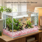 DomeStar 550PCS Bright Pink Vase Fillers, Small Acrylic Fake Ice Rocks Gems Crystals Diamonds for Table Centerpiece Fish Tank Table Scatter Photography Props Display (0.4 * 0.6) - color: Bright Pink