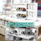 EVERHANGER Metal Pegboard Display Stand, Freestanding Tabletop Pegboard Display for Craft Shows & Fairs, 12"X16", 4pcs White - color: White, size: 4pack 12"X16"