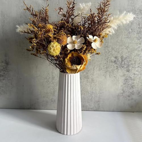 Wehous Silicone Vase Molds for Resin Concrete, Striped Tall Flower Vase Epoxy Resin Casting Mold, Display Ornament Molds for Resin Cement Plaster, Container Storage Mold DIY Art Craft Home Decor