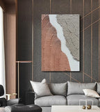 Hand Painted Abstract Thick Texture Art Oil Painting Minimalism Wall Art Oil Painting Texture Wall Art on Canvas 36x24 Inch - color: Yi002