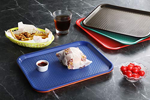 New Star Foodservice Fast Food Tray, Set of 12 (Blue, 10 by 14 Inch) - color: Blue, size: 10 by 14-Inch