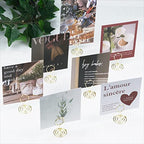 Jofefe 20pcs Mini Place Card Holders, Cute Table Number Holders, Small Size Table Card Holder Tables Number Stands, Wire Photo Picture Menu Clips for Wedding centerpieces, Anniversary Party (Gold) - color: Gold