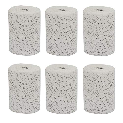 6 Pack White Plaster Cloth Gauze Bandages Rolls for Art Project, Belly Cast, Mask Making, Sculptures, Body Casts, Craft Projects, Scenery Construction - Each Roll 4 inch x 15 feet (Total 90ft Long) - size: 6 Pack (90ft)