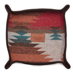 Ruth&Boaz Wool Fabric Valet Tray | EDC Tray | Lay Plat Wool Tray Suitable for Travel 8x8 inches(M-orange)