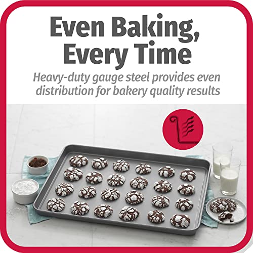 GoodCook Everday Nonstick Carbon Steel 15” x 21” Baking Sheet Set, 2 Pack – Extra-Large Carbon Steel Cooking Pans, Bakeware Set, Cookie Sheets for Baking, Oven Pan Set - size: 15" x 21" (2-Piece Set)