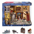 MiniCity Book Nook Kit with LED Light, Miniature House Kit for Birthday, 3D Wooden Bookends Puzzle, Bookshelf Decor for Adults, Teens, Beginners (Napoléon) - style: Napoléon