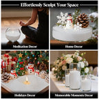 Sukh Snow Pearled-Candles with Wicks - DIY Snow Candle Wax with Wicks,Wax,Refillable for Making,Weddings,Partie (Silver) - color: Silver